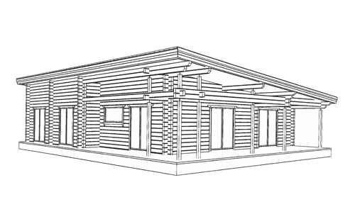 Plan Maison Bois 2DCatherine