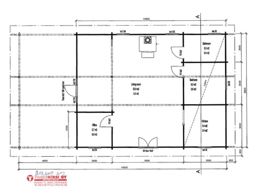 Maison bois de Chasse Eddy- Plan 1