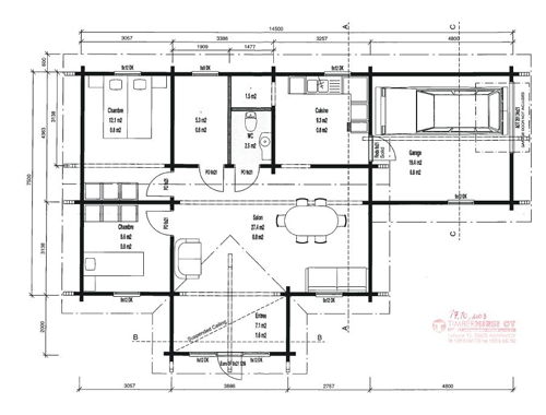 Maison Bois Monique Plan 1